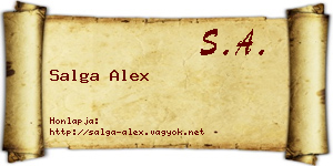 Salga Alex névjegykártya